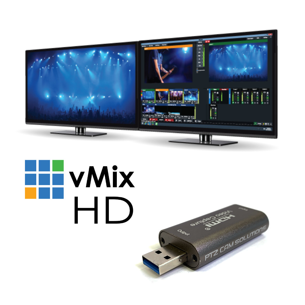 PTZCam HDMI-to-USB Capture Dongle with vMix HD
