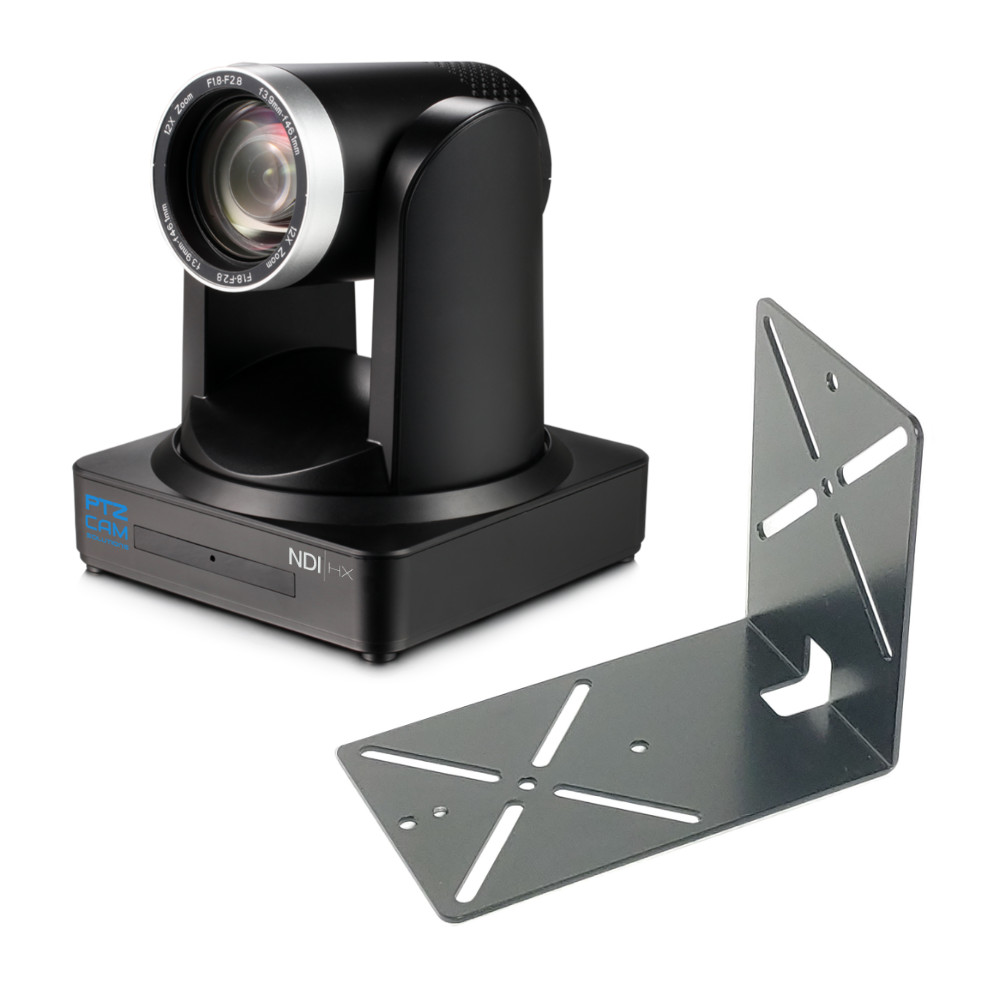 PTZCam UV510A 20X NDI PTZ Camera Bundle with Mounting Bracket