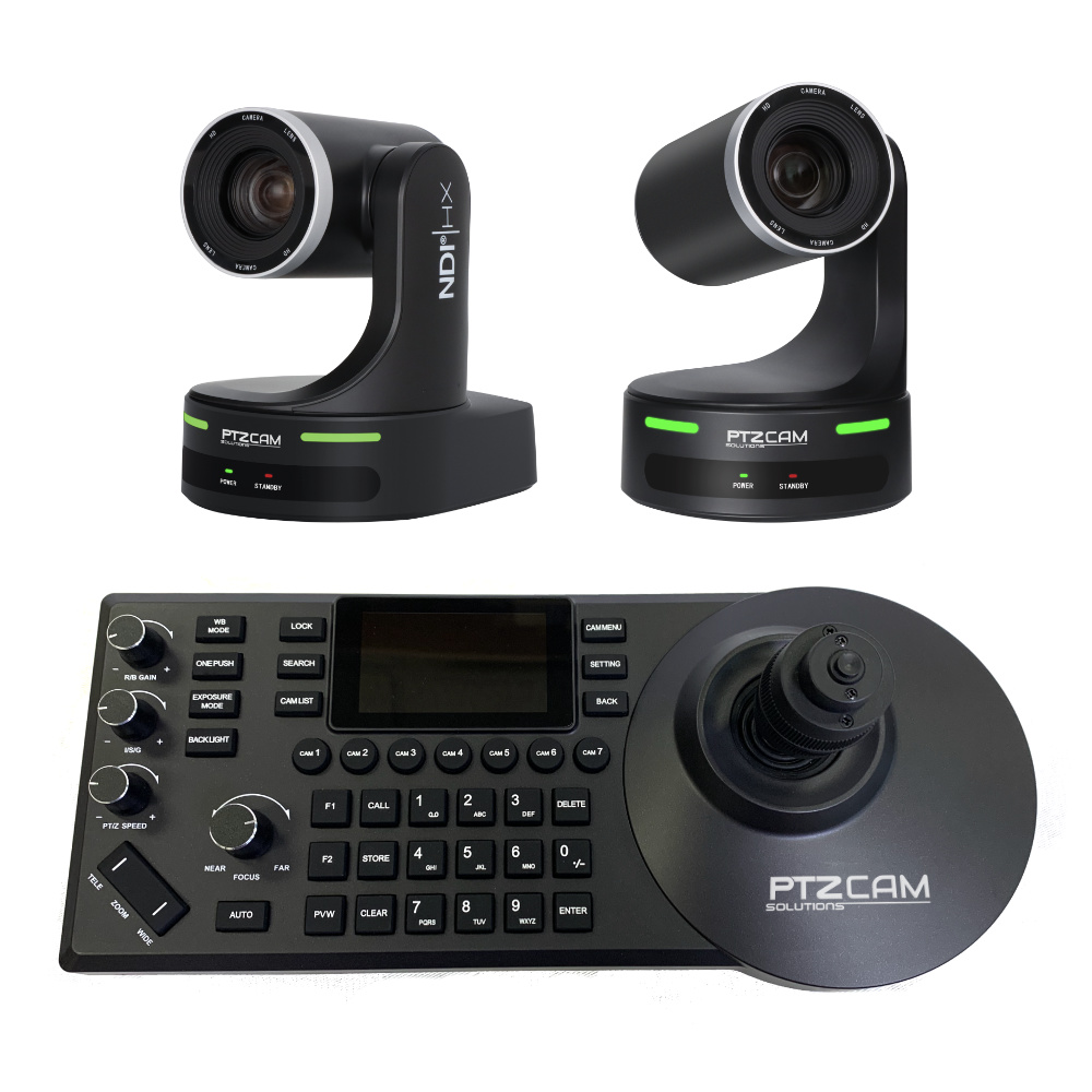 PTZCam 2-Camera NDI PTZ Bundle with Controller