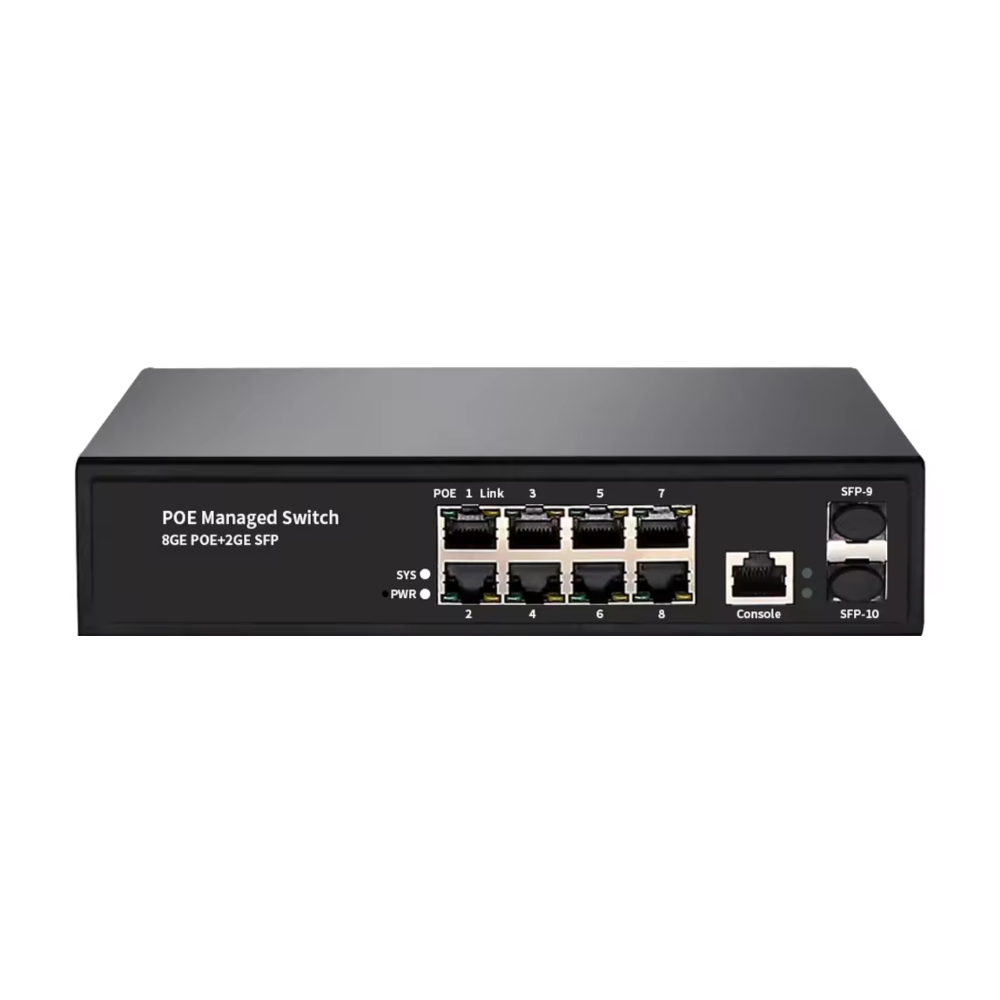 PTZCam 8-port Gigabit Ethernet POE+ Network Switch for Live Streaming